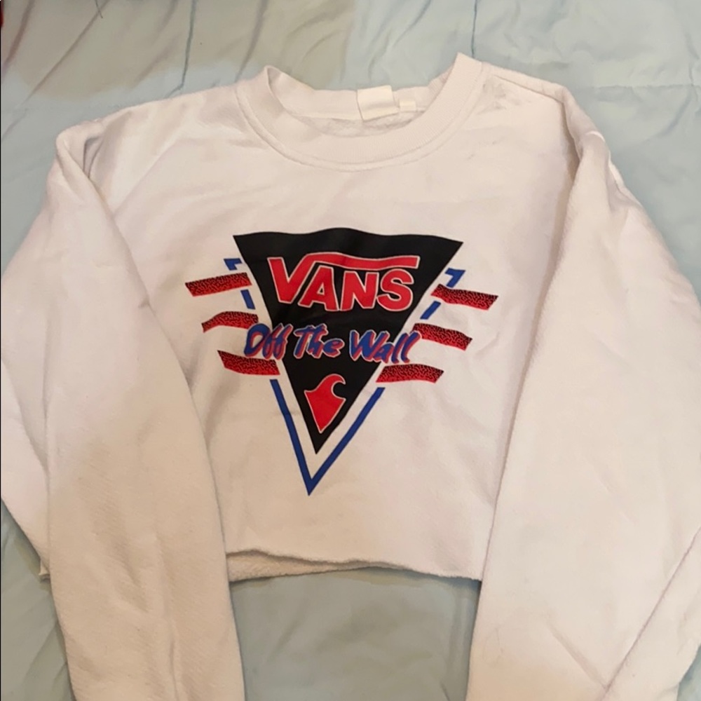 Vans Off the Wall cropped crew neck